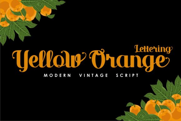 Yellow Orange Font for Web Design